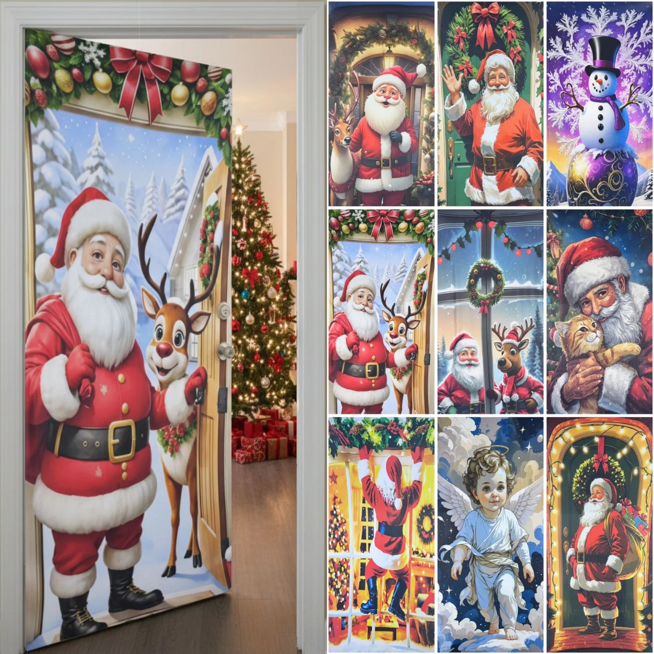 Funda de puerta Navideña